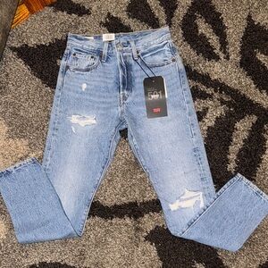 Levi's High Rise blue 501 Skinny Jeans